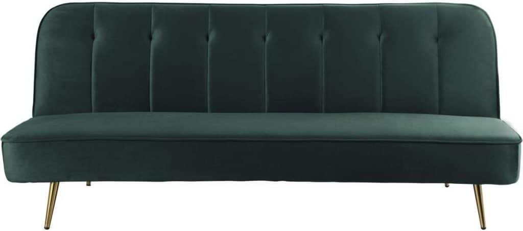 Test du canapé clic clac velours James : confort à 3 places