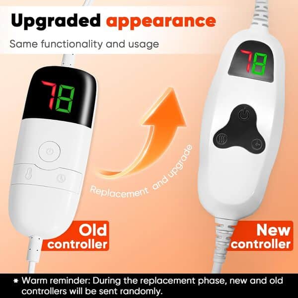 greenoak Couverture chauffante électrique de 127 x 152,4 cm, couverture chauffante avec 10 niveaux de chaleur de 1/2/4/6/8 heures, protection contre la surchauffe, couverture chauffante douce et