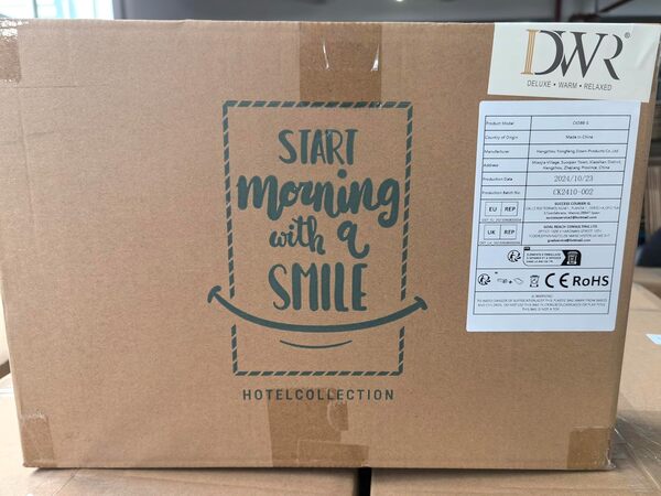 DWR Couette en Plumes d'oie 240x260 cm,Couette Lourde pour Hiver 300GSM, Ultra Doux et Respirant Coton Biologique,Certifiée Oeko-Tex et RDS, Couette 2 Personne,Blanc