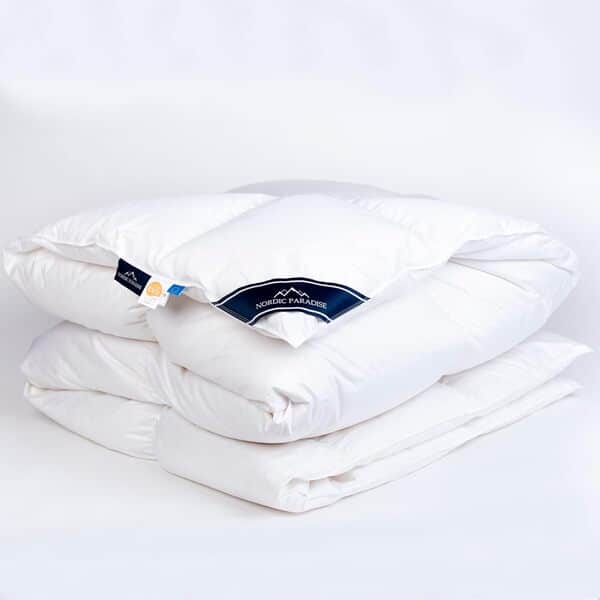 Nordic Paradise - Couette en Duvet Premium - 140x200 cm - Hiver - Extra Chaude - 100% Duvet de Canard Français - Garnissage Volumineux - Anti Acariens