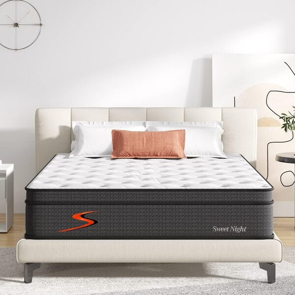 Sweetnight Matelas 160x190 cm, Mousse Mémoire de Forme en Gel, Ressorts Ensachés, Épaisseur 20 cm, Bambou, Parfait Soutien Respirant et Confortable, Siesta
