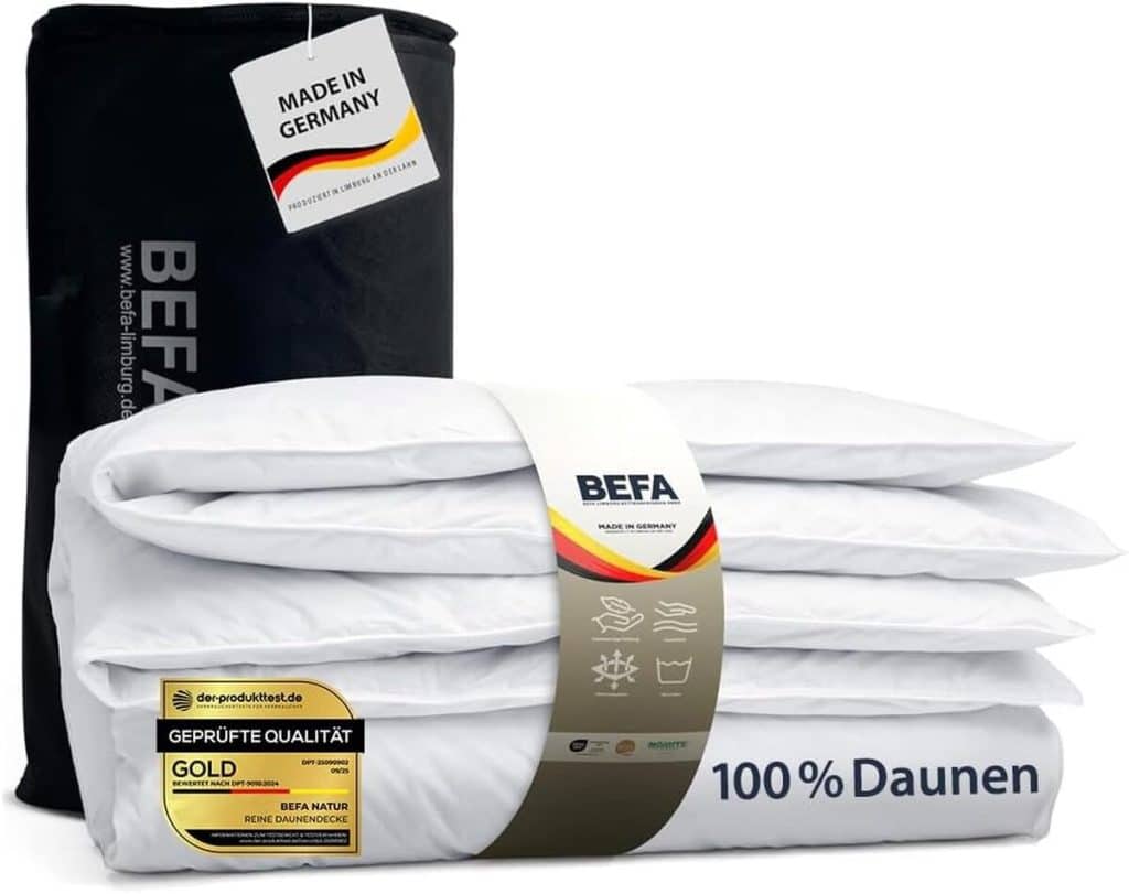Avis sur la couette Befa Natur (135x200 cm) en duvet anti-allergique
