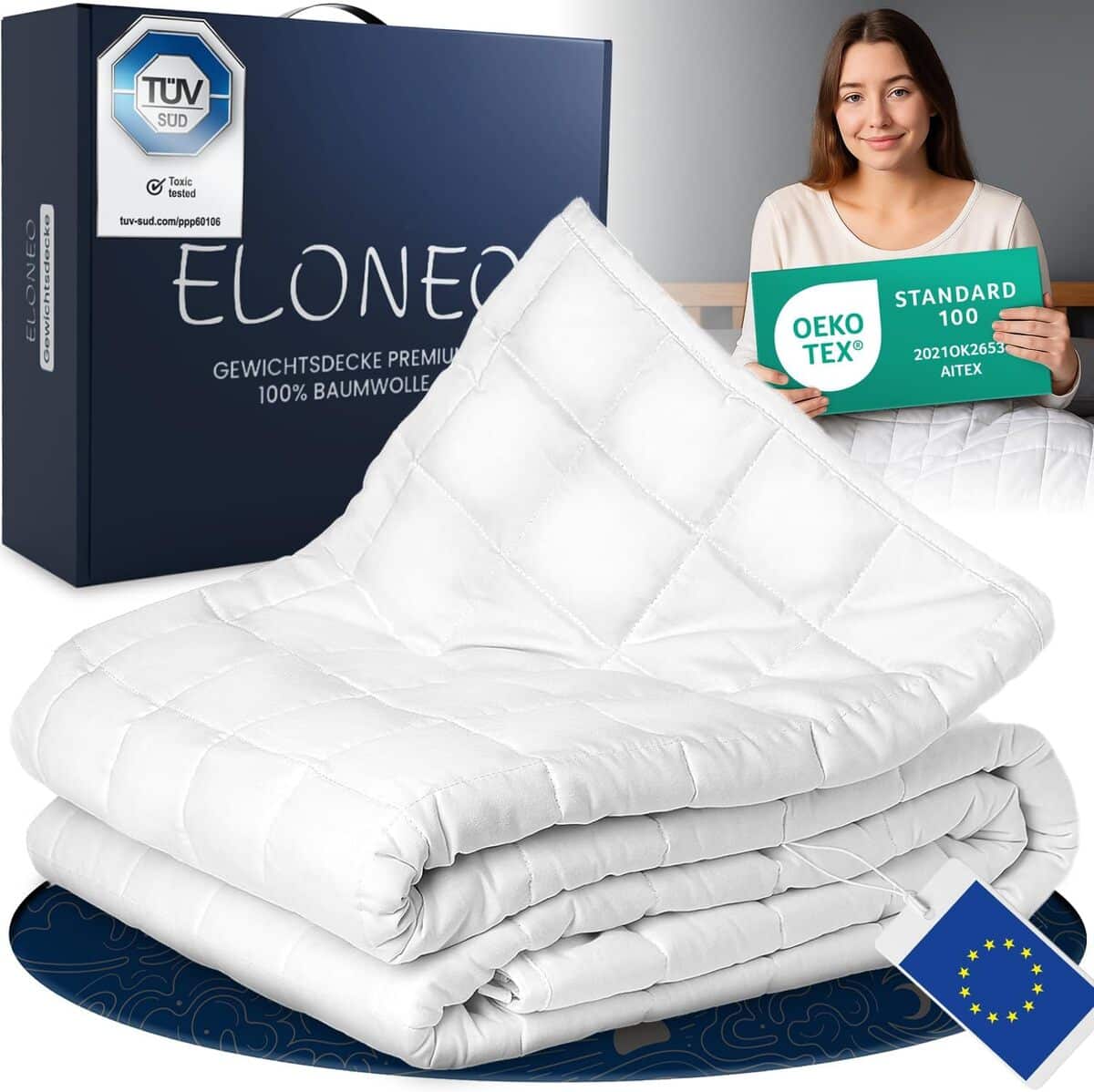 Test : couverture lestée Eloneo 11 kg en coton