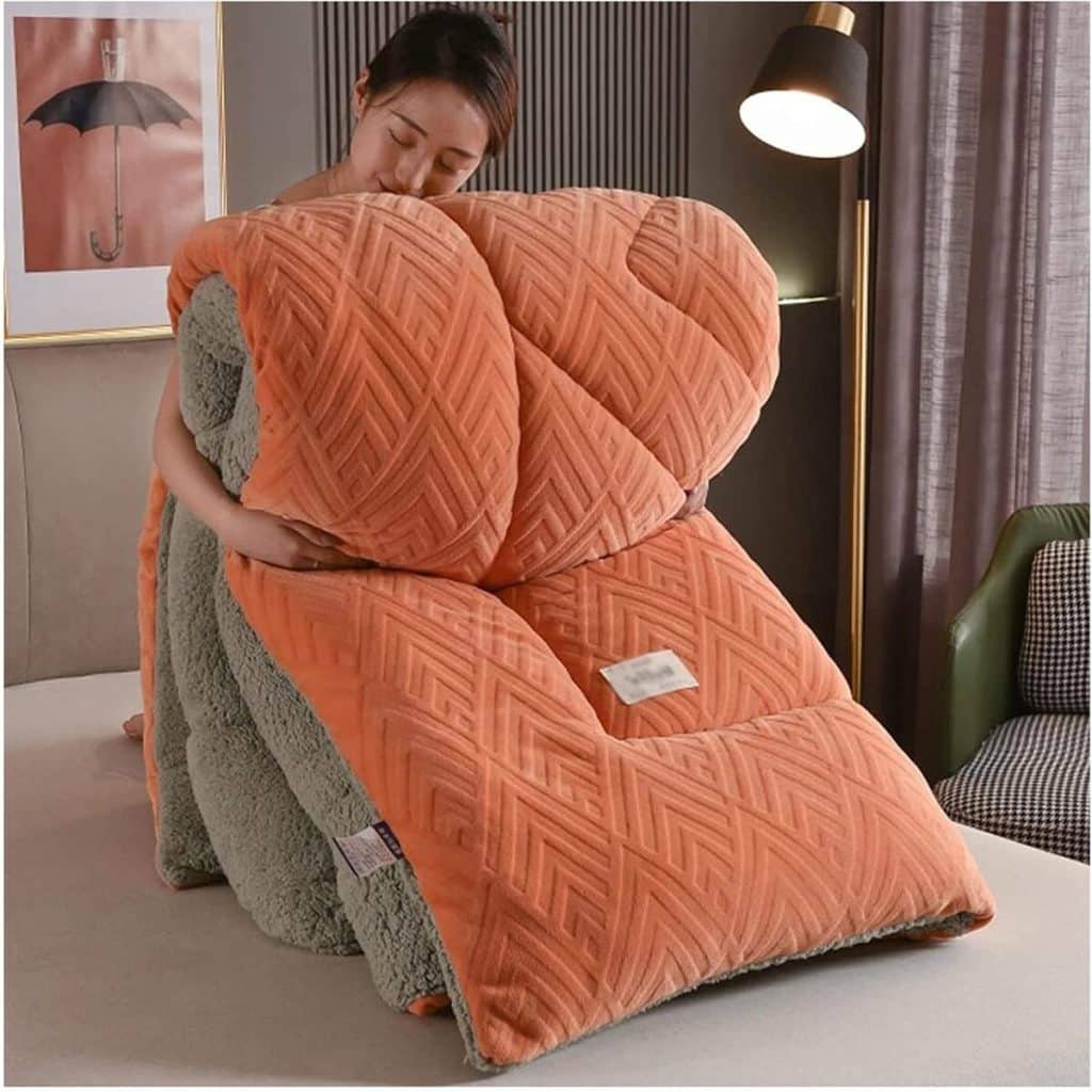 Test : couverture polaire lourde Gofohimi 5kg, douceur et chaleur XXL