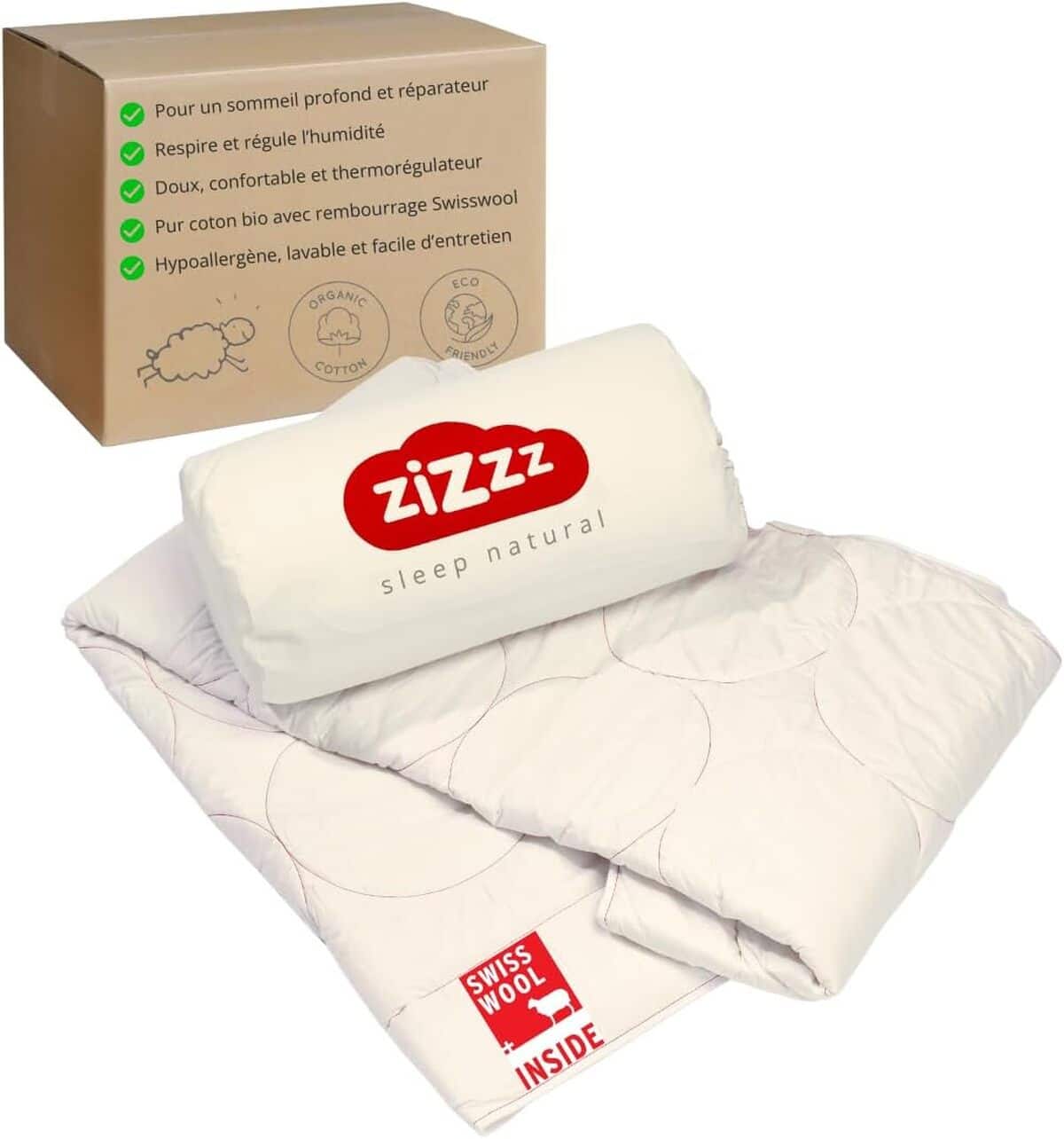 Test de la couette en laine suisse Zizzz 4 saisons 220 x 240 cm