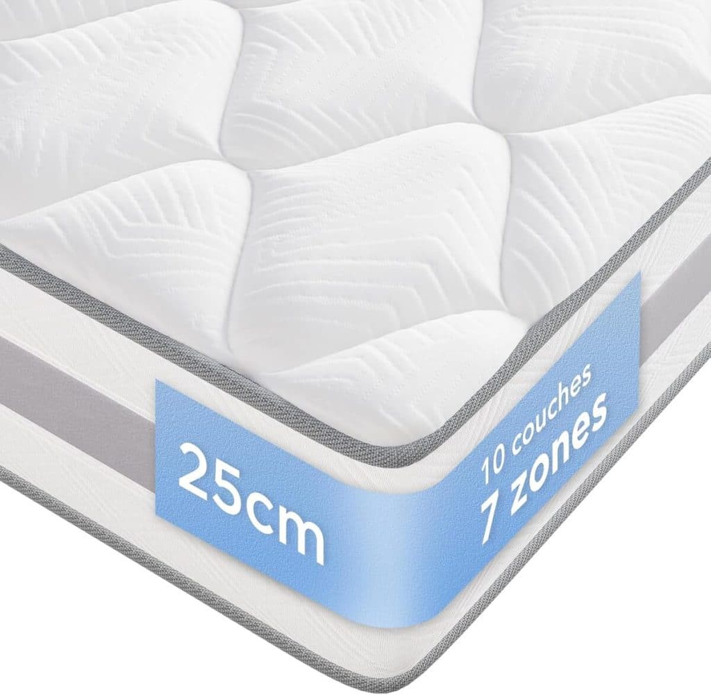 Test du matelas Inmoko 160x200 cm : confort et ergonomie 7 zones