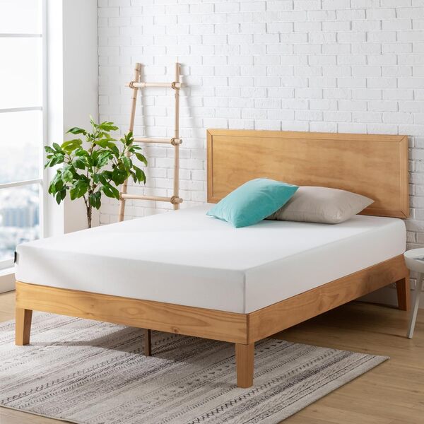 Zinus Matelas 140x190 cm - Hauteur 20 cm - OKO TEX certifié - Matelas en mousse à mémoire de forme - Matelas au thé vert - Fermeté H2-H3
