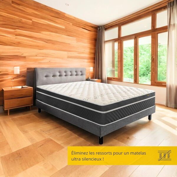 DESCANSIN Visco-Soft Magnum Sleep Matelas à mémoire de forme ferme ferme pour les maux de dos 30 cm Confort hôtelier (160 x 200 cm)