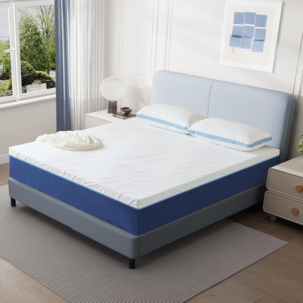 Matelas 160x200 Épaisseur 20 cm, Matelas en Mousse à mémoire de Forme, Fermeté Moyenne,7 Zones de Confort, Soutien Parfait, Réversible à Deux Faces Utilisables