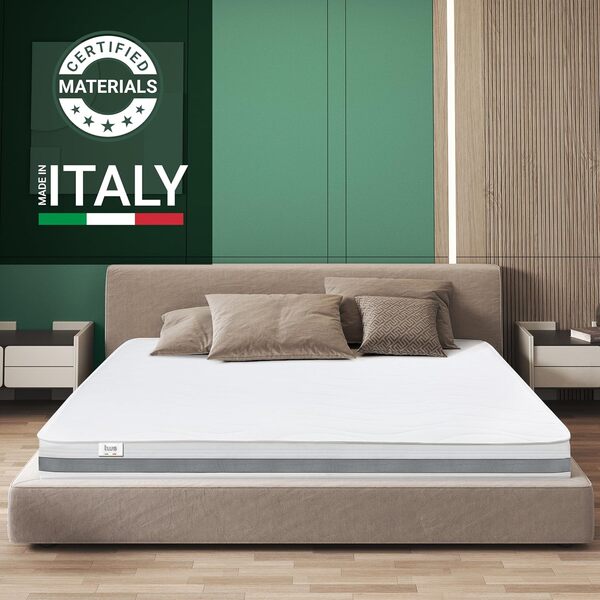 Matelas 220 x 240 Orthopédique Antibactérienne | Hauteur 16 cm | Revêtement 3D Air en Fibre Hypoallergénique et Anti-acariens | 7 Zones Différenciées Thermosensibles à la Forme du Corps