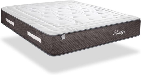 BELLECOUR Matelas Ressorts Ensachés et Mémoire de Forme 160x200 cm Literie Privilège Hauteur 30 cm | Confort et Aération Optimale | Fabriqué en Europe