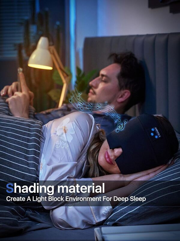 Bonnet de soulagement de la migraine avec casque Bluetooth, casque de sommeil, bonnet sans fil pour soulager les maux de tête, produits de masque de poche de glace, compresse contre le froid du visage