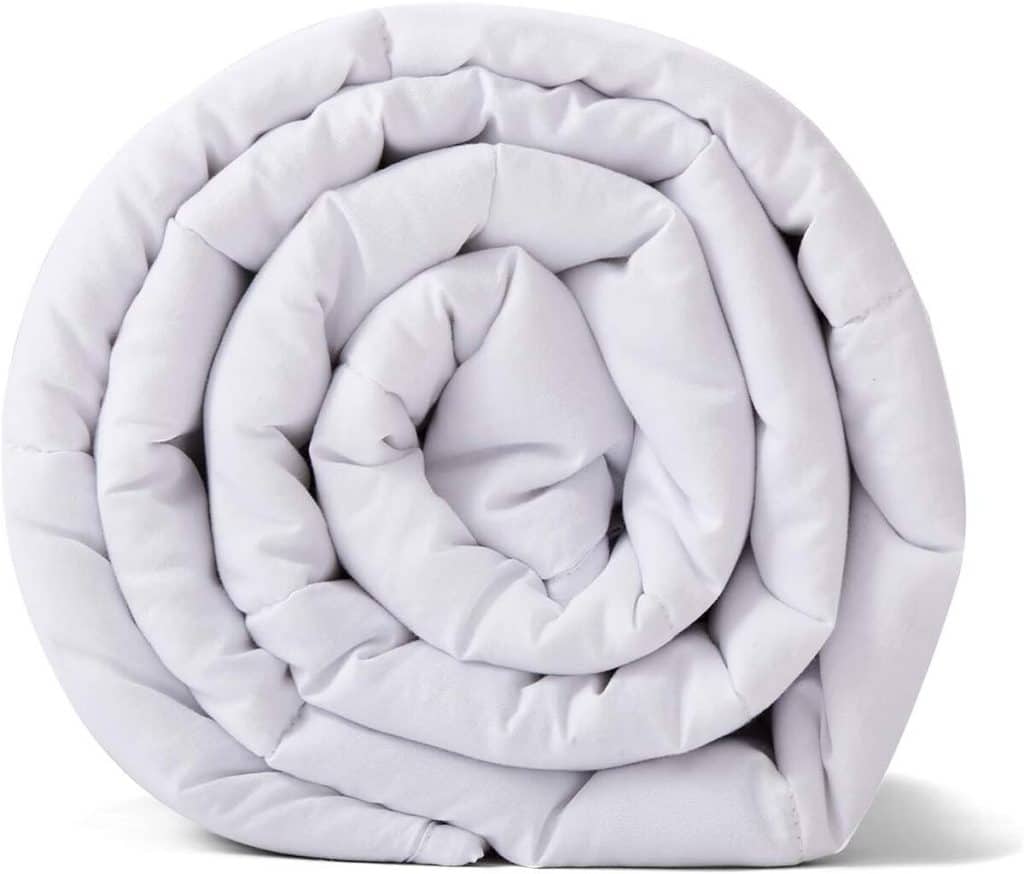 Test de la couverture RelaxBlanket : confort lesté en coton blanc