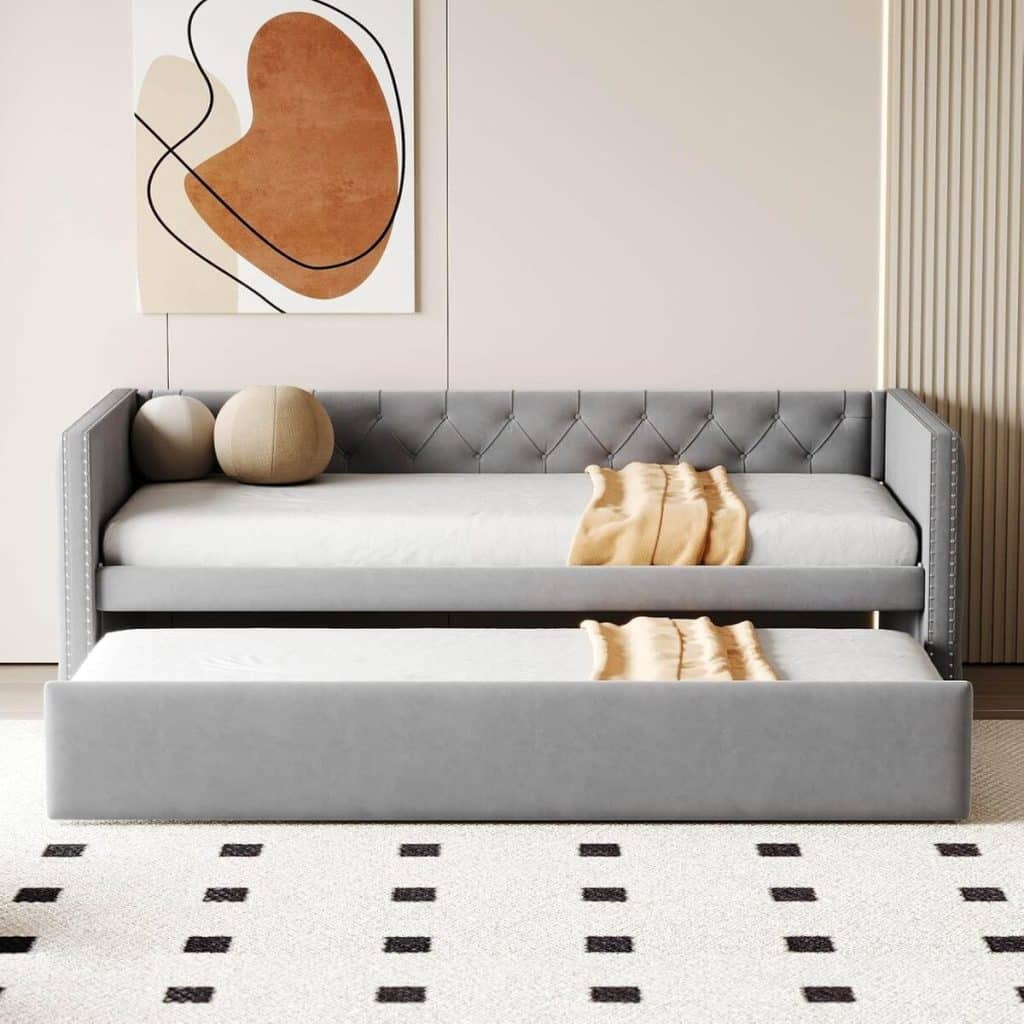 Test du canapé lit KOMHTOM avec lit gigogne : confort et praticité