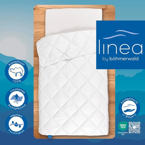 Böhmerwald 519601-22 Duo Couette Poils de chameau Matelassé 200 x 200 cm