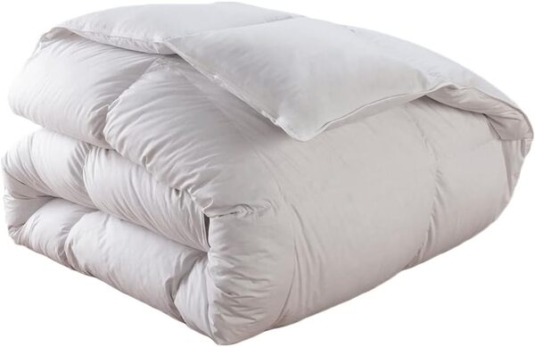 DODO I Couette Tempérée Naturelle 140x200 I pour Lit 1 Personne I 70% Duvet d'oie Neuf I Traitée Anti-Acarien I Duvet Tradition I Percale de Coton I Fabriqué en France I Lavable en Machine