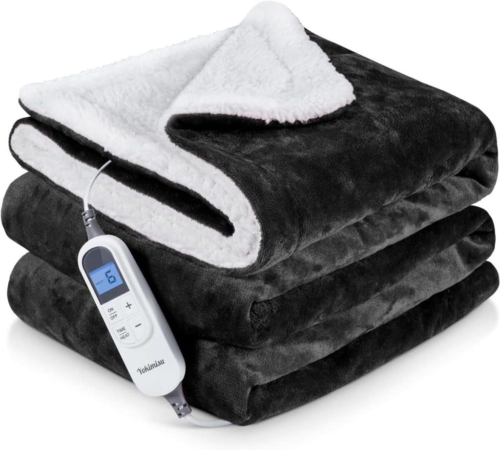 Test : couverture chauffante Yokimisu, confort absolu en gris