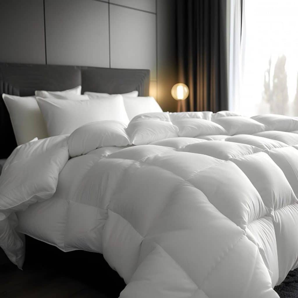 Test de la couette Alpes Blanc 360 g/m² : chaleur et confort