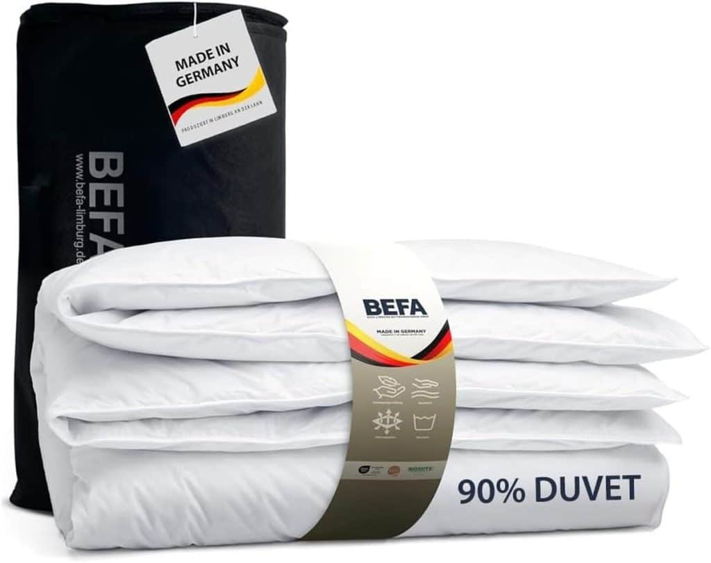 Test de la couette Befa Natur en duvet hiver 240x220 cm