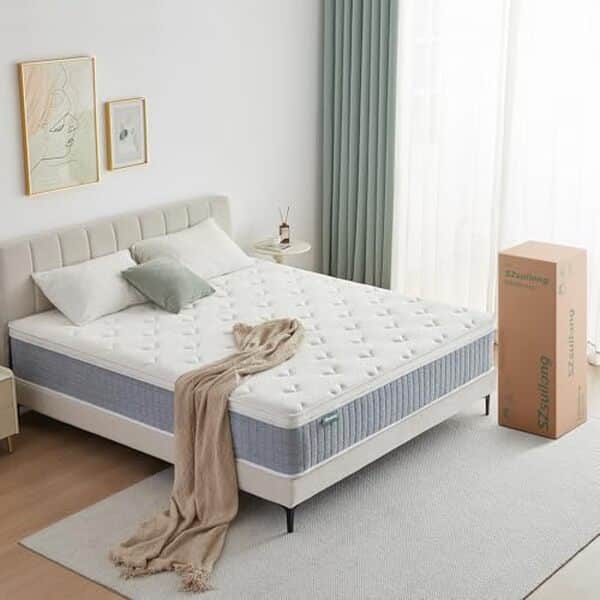 Découvrez notre analyse du matelas hybride SZsuilong 160x200 cm, offrant un confort inégalé et un soutien optimal pour des nuits reposantes.