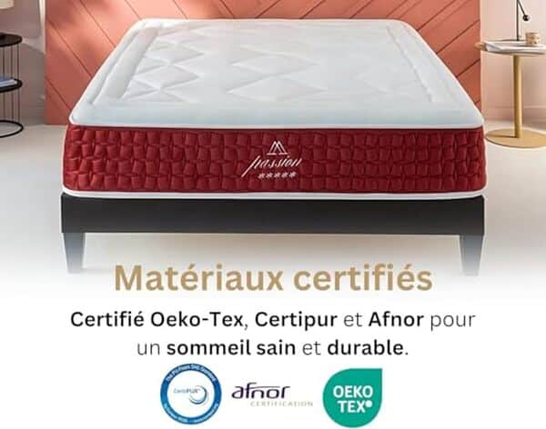 Découvrez notre analyse du matelas Maison Aubertin Passion 160x200 cm : une alliance parfaite de confort et d'ergonomie pour des nuits de rêve.