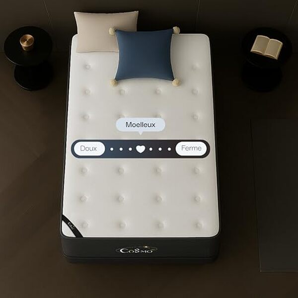  Découvrez le matelas hybride COSMO UP une place 90x190cm : test complet sur son confort exceptionnel et son soutien premium pour des nuits réparatrices.