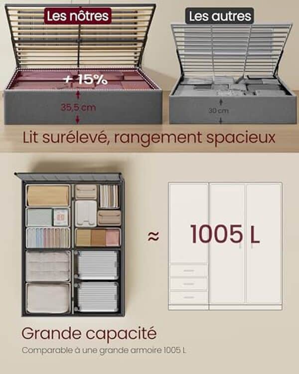 Découvrez notre test du lit coffre VASAGLE et explorez son design moderne et son espace de rangement astucieux pour optimiser votre chambre.