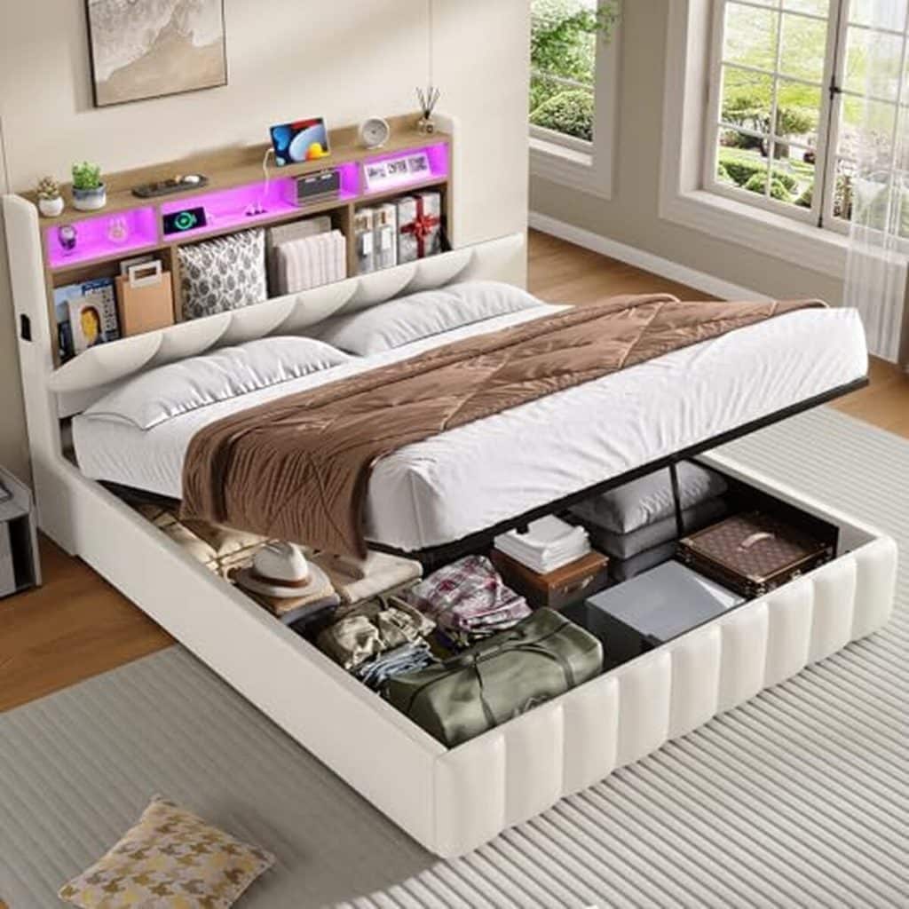 Test du lit coffre Kimenich 140 x 190 avec LED et rangement