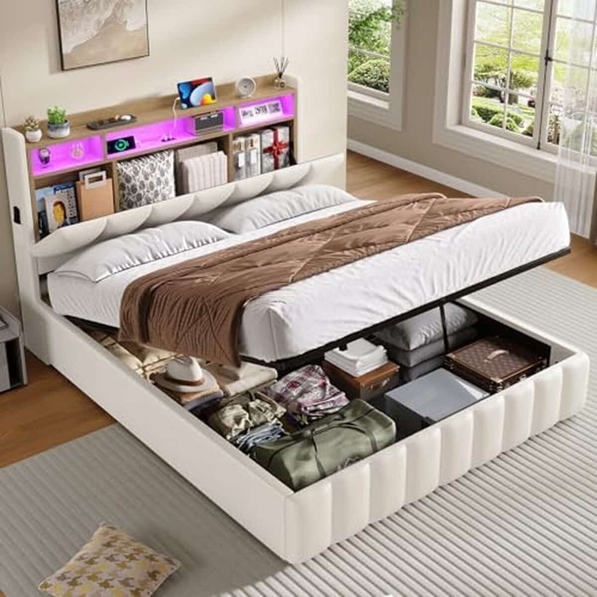 Test du lit coffre Kimenich 140 x 190 avec LED et rangement