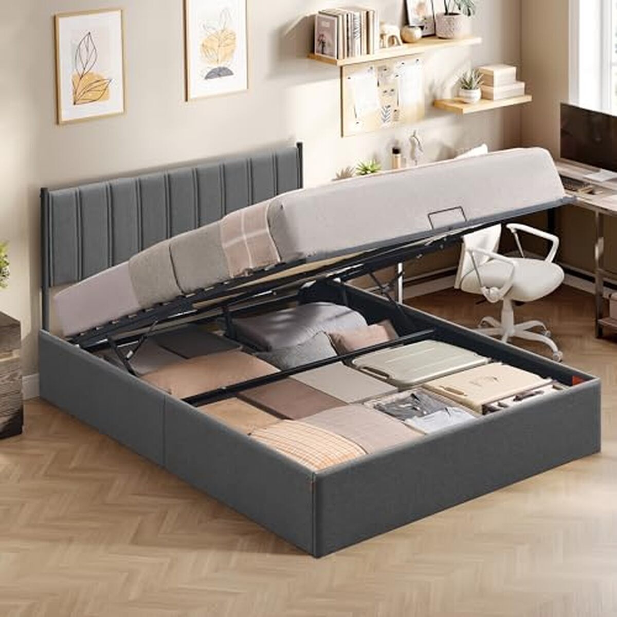 Test du lit coffre VASAGLE : design moderne et rangement astucieux
