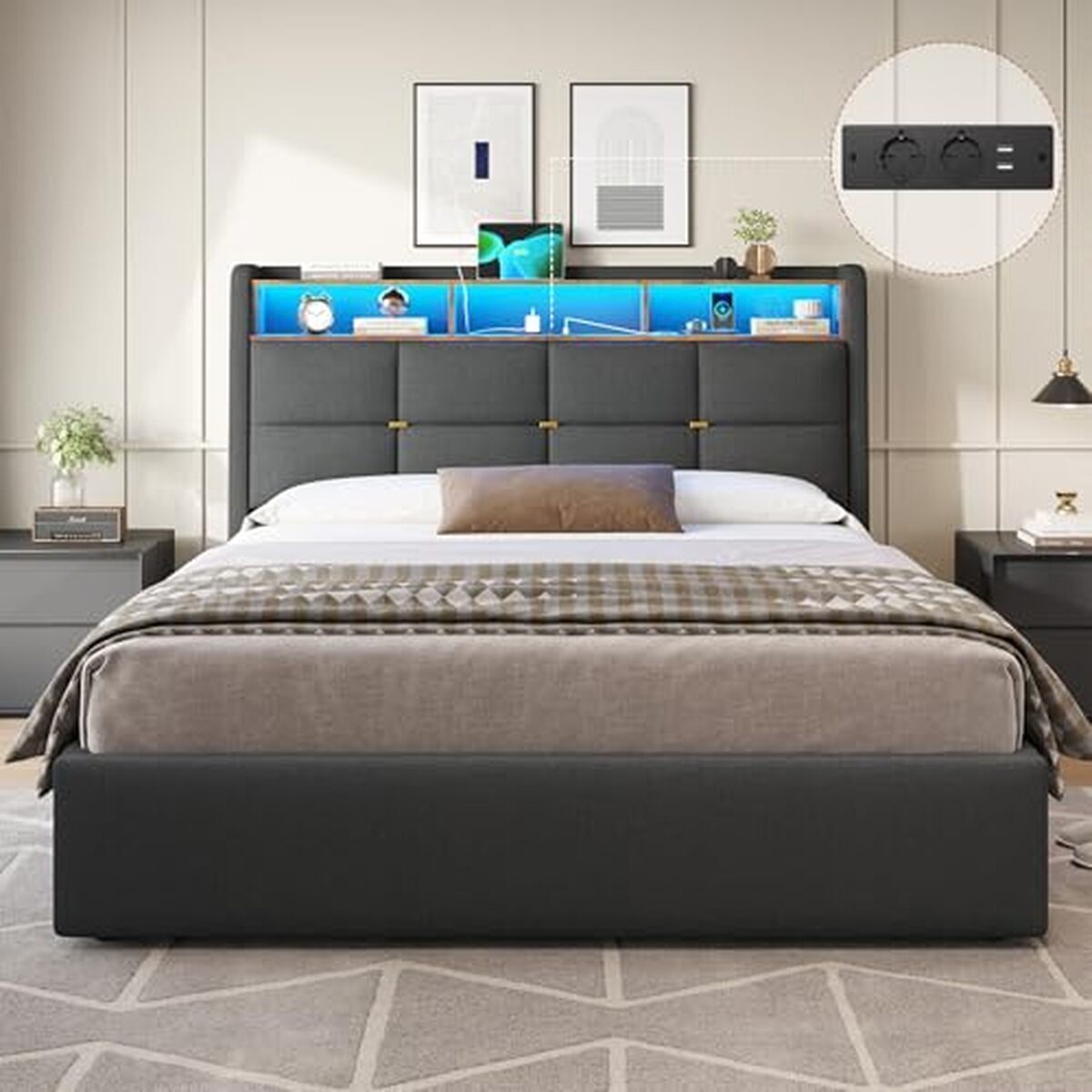 Test du lit Dictac 160x200 avec rangement LED