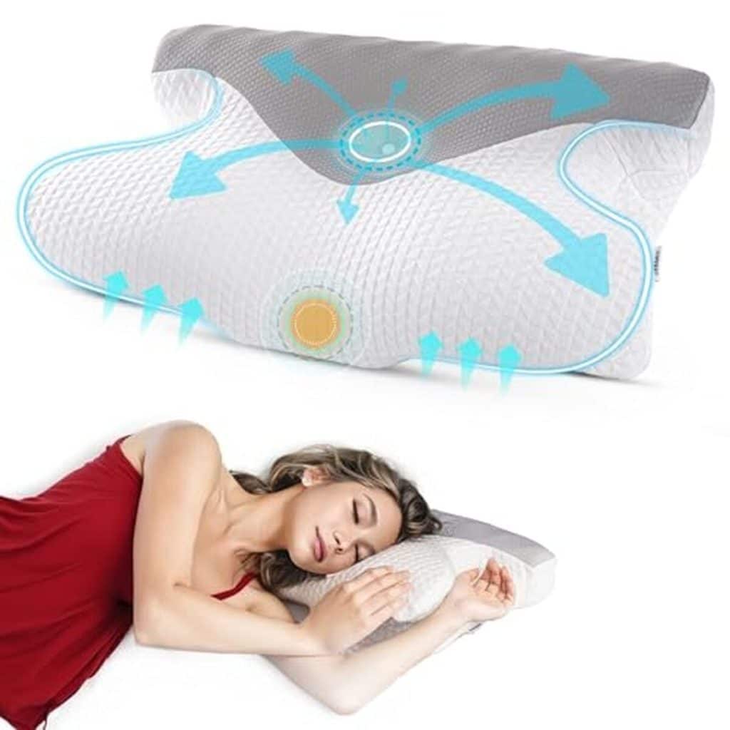 Test de l'oreiller cervical DIBAKO en mousse à mémoire